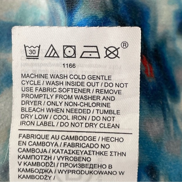 Athleta Salutation Stash pocket leggings tights opaline floral blue 47285 - Picture 9 of 12